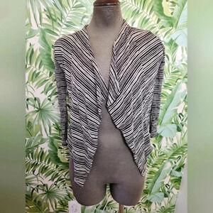 Girls Splendid Black & White Striped Sweater